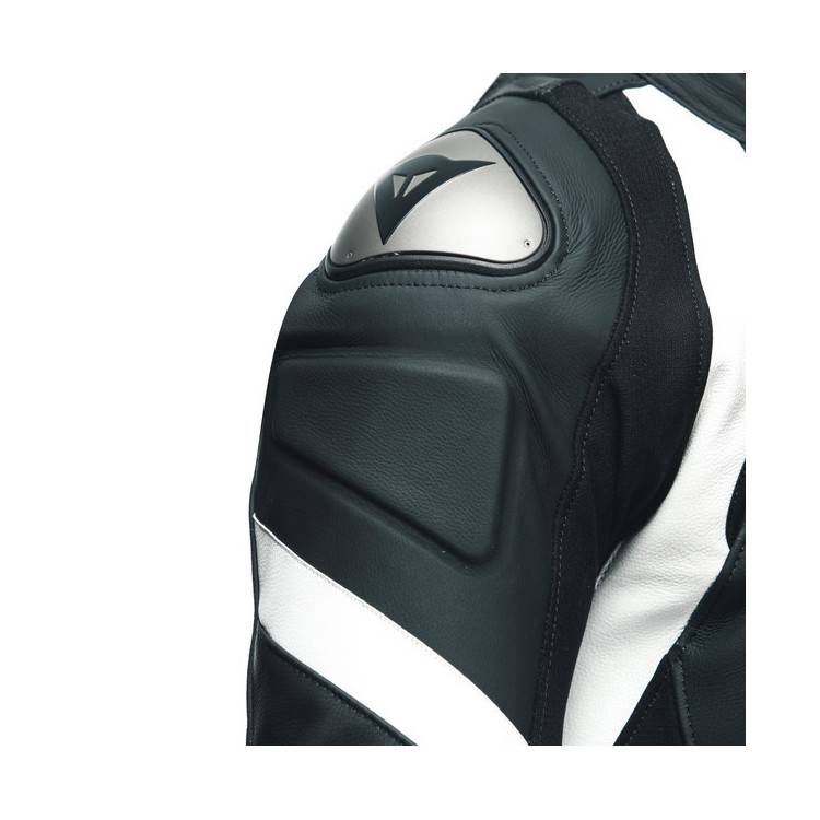 AVRO 4 LEATHER 2PCS SUIT BLACK-MATT BLACK-MATT WHITE | DAINESE