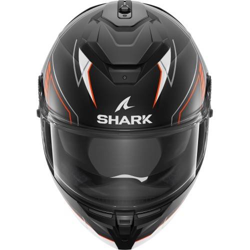 CASCO SPARTAN GT PRO TORYAN MAT BLACK ORANGE SILVER | SHARK