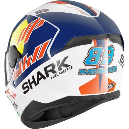 CASCO D-SKWAL 2 REPLICA JORGE MARTIN   WHITE BLUE RED | SHARK