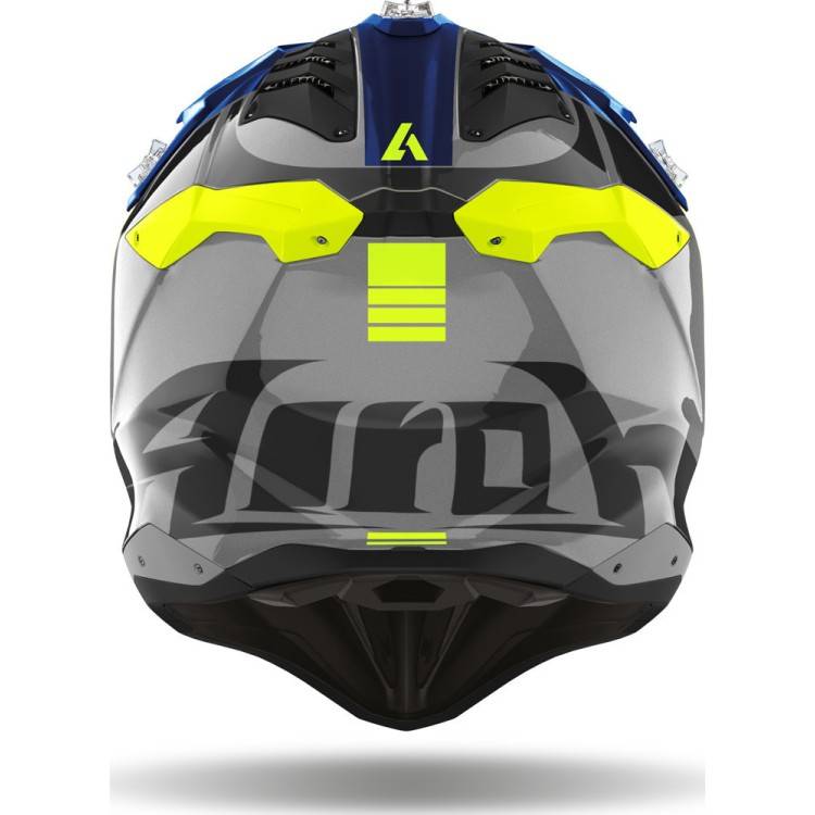 CASCO AVIATOR 3 PUSH BLU LUCIDO | AIROH
