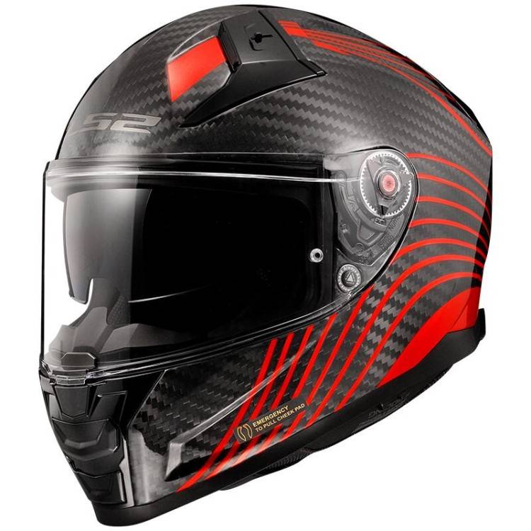 CASCO INTEGRALE LS2 FF811 VECTOR II C FLUX GL.RED-06  | LS2