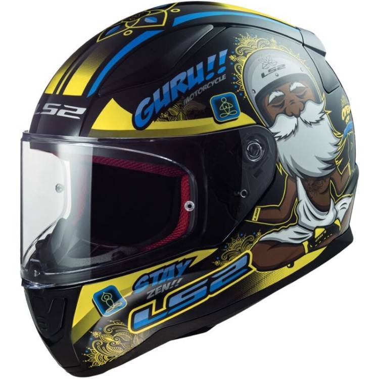 CASCO INTEGRALE LS2 FF353 RAPID BUDDHA GLOSS BLACK YELLOW  | LS2
