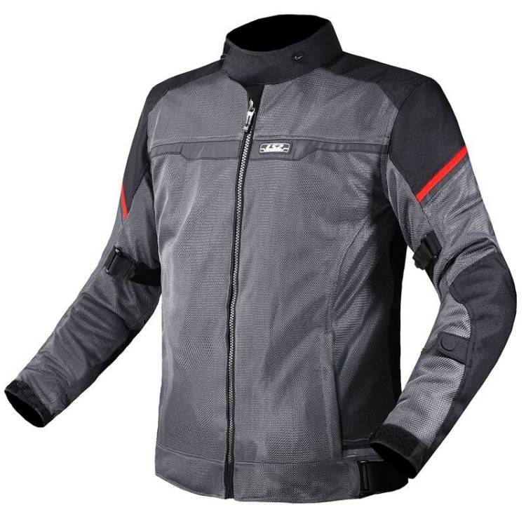 GIACCA RIVA MAN JACKET BLACK DARK GREY RED | LS2