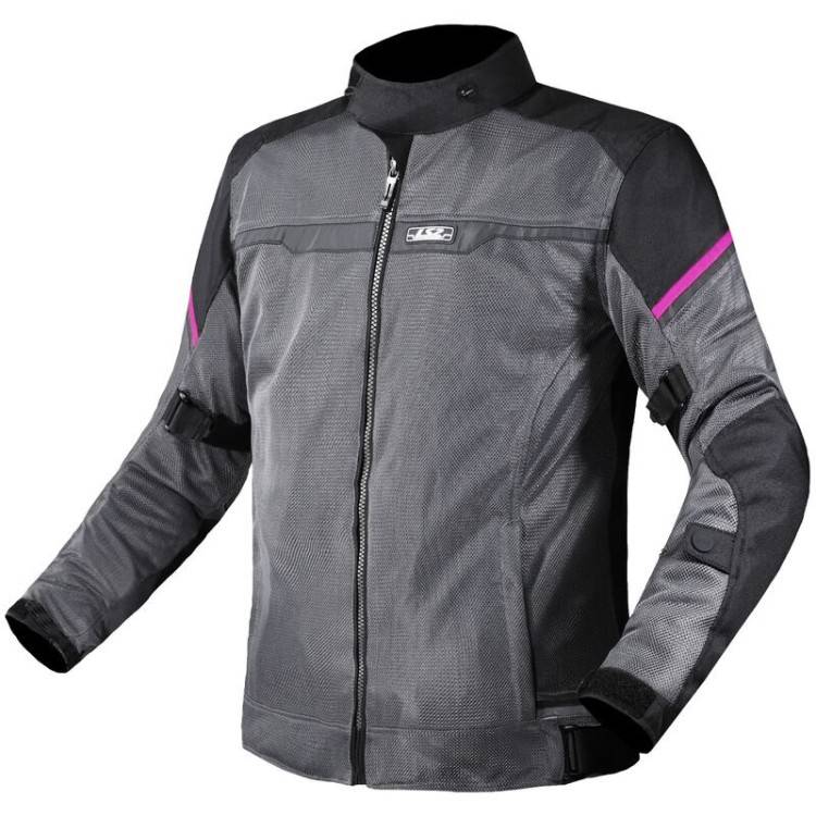 GIACCA RIVA LADY JACKET BLACK DARK GREY PINK | LS2