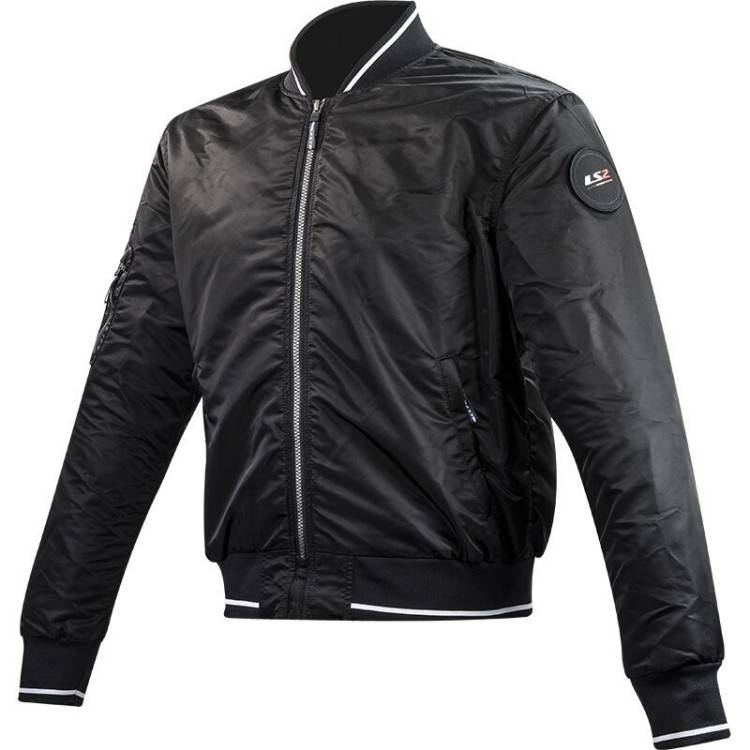 Giacca Moto LS2 Airy Man Black - Tessuto Traspirante Con Protezioni CE