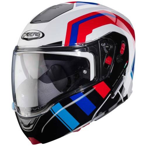 CASCO MODULARE HORUS X ROAD WHITE  BLACK  RED  BLUE | CABERG