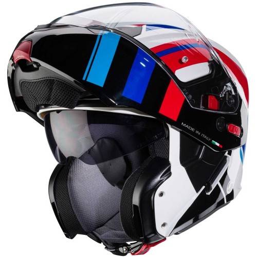 CASCO MODULARE HORUS X ROAD WHITE  BLACK  RED  BLUE | CABERG