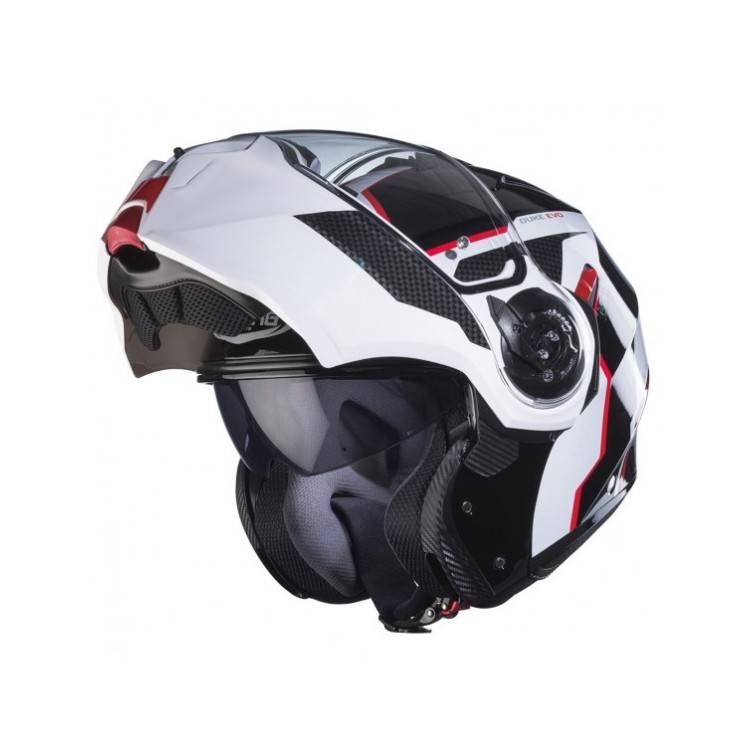 CASCO MODULARE DUKE EVO MOVE BLACK  WHITE  RED | CABERG