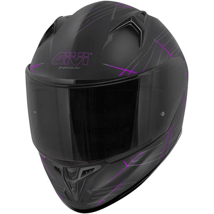 CASCO INTEGRALE 50.7 PHOBIA NERO OPACO FUCSIA | GIVI | H507FPHBP