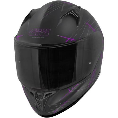 CASCO INTEGRALE 50.7 PHOBIA NERO OPACO FUCSIA | GIVI | H507FPHBP