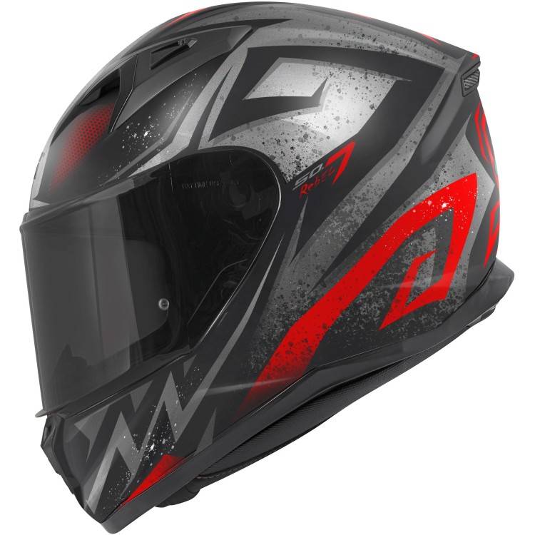 CASCO INTEGRALE 50.7 REBEL NERO OPACO ROSSO | GIVI | H507FRBBR