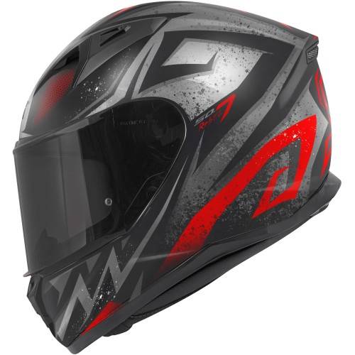 CASCO INTEGRALE 50.7 REBEL NERO OPACO ROSSO | GIVI | H507FRBBR