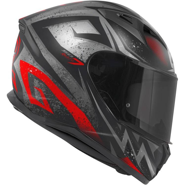 CASCO INTEGRALE 50.7 REBEL NERO OPACO ROSSO | GIVI | H507FRBBR