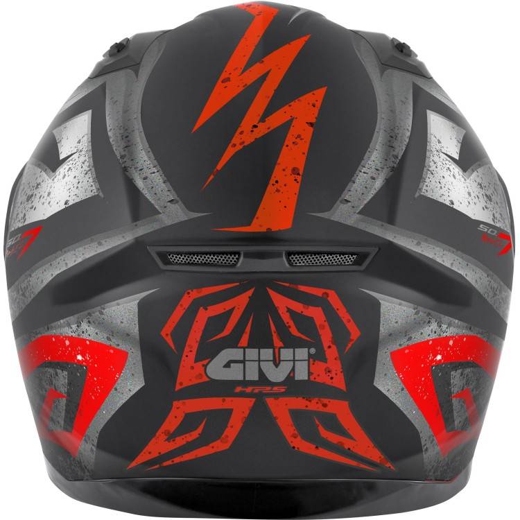 CASCO INTEGRALE 50.7 REBEL NERO OPACO ROSSO | GIVI | H507FRBBR