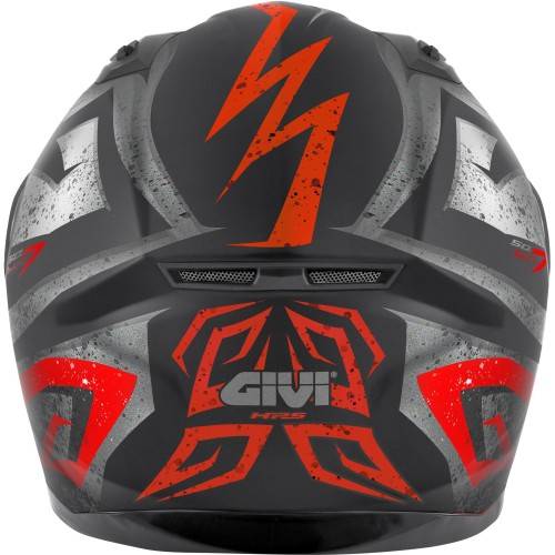 CASCO INTEGRALE 50.7 REBEL NERO OPACO ROSSO | GIVI | H507FRBBR