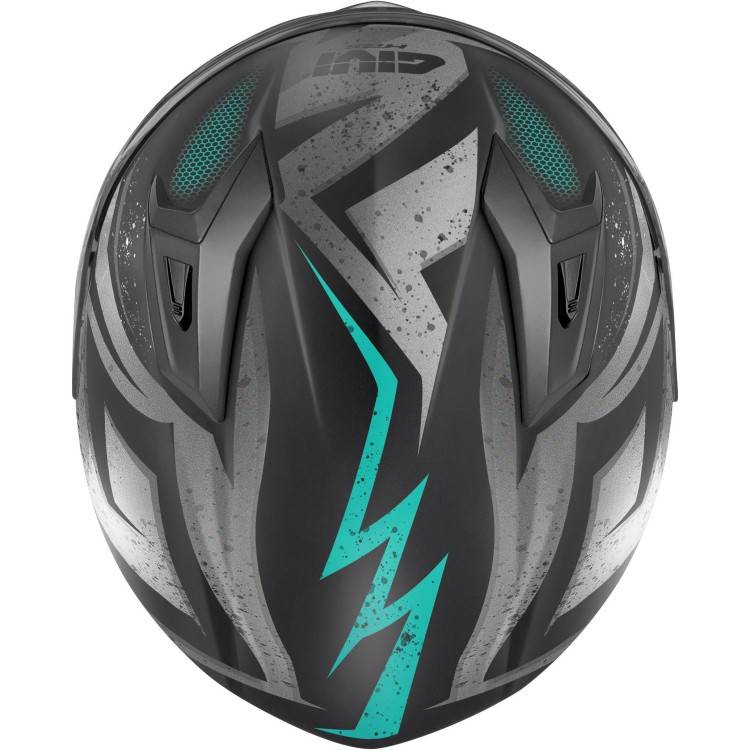 CASCO INTEGRALE 50.7 REBEL NERO OPACO LIGHT BLUE | GIVI | H507FRBBT
