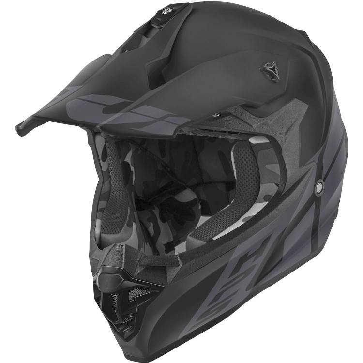 CASCO CROSS 60.1 INVERT NERO OPACO GRIGIO SCURO | GIVI | H601FNVBK