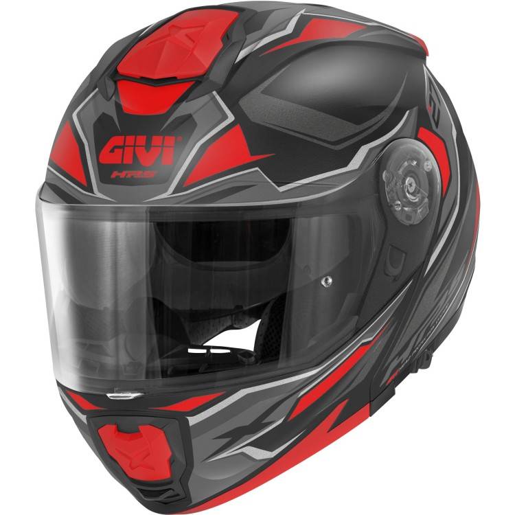 CASCO MOD.X27 SECTOR NERO OPACO TITANIO ROSSO | GIVI | HX27FSEBR