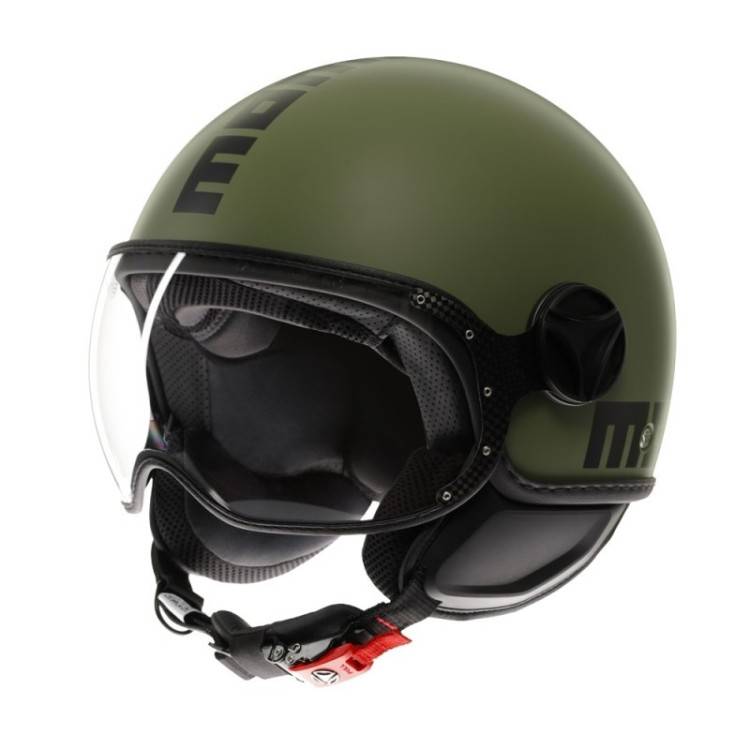 CASCO JET FGTR CLASSIC MOMO E2206 MONO MATT MILITARY GREEN/BLACK | MOMO DESIGN