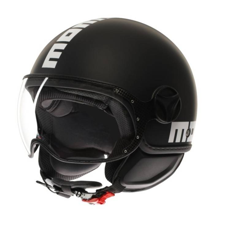 CASCO JET FGTR CLASSIC MOMO E2206 MONO MATT BLACK/WHITE | MOMO DESIGN