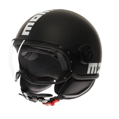 CASCO JET FGTR CLASSIC MOMO E2206 MONO MATT BLACK/WHITE | MOMO DESIGN