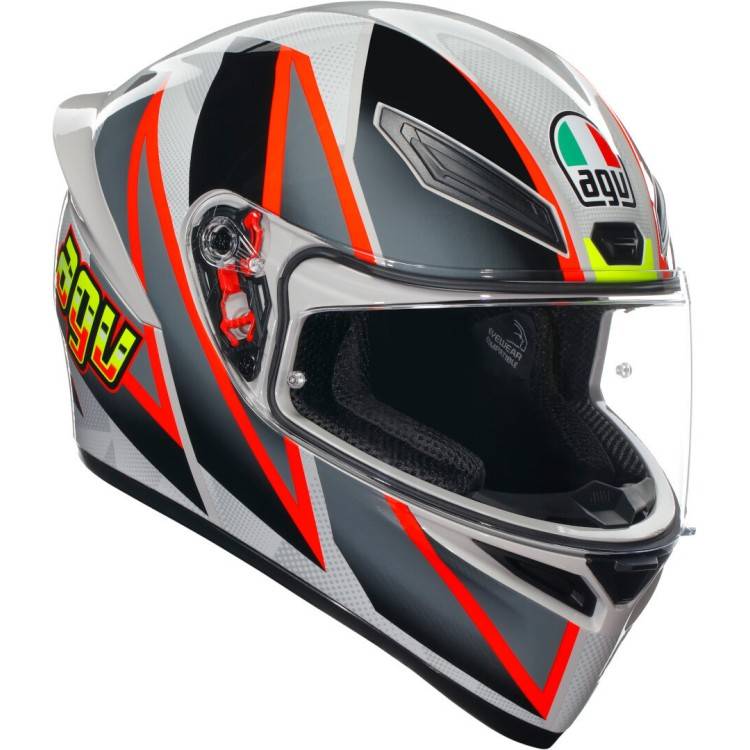 CASCO INTEGRALE  AGV K1 S  E2206 BLIPPER GREY RED | AGV