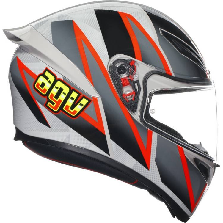 CASCO INTEGRALE  AGV K1 S  E2206 BLIPPER GREY RED | AGV