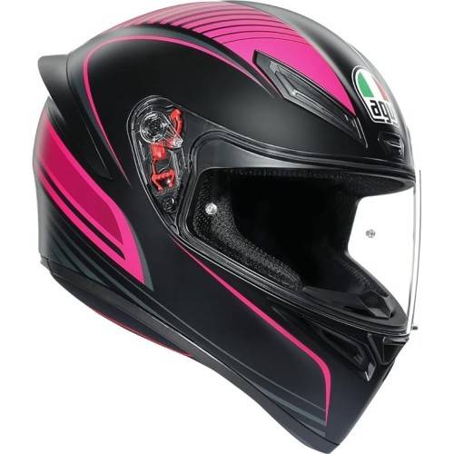 CASCO INTEGRALE K1 S AGV E2206 WARMUP BLACK PINK | AGV