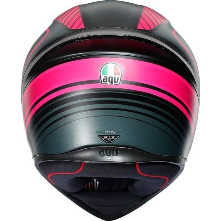 CASCO INTEGRALE K1 S AGV E2206 WARMUP BLACK PINK | AGV