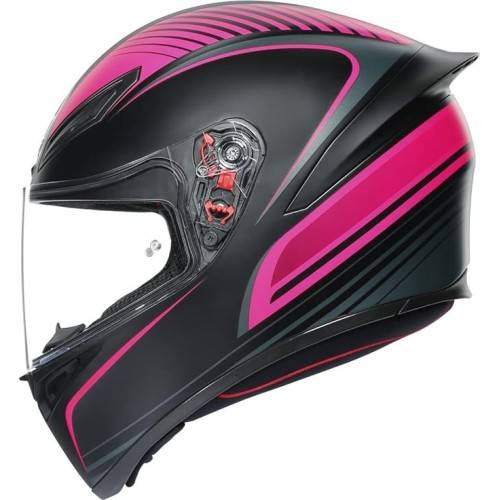 CASCO INTEGRALE K1 S AGV E2206 WARMUP BLACK PINK | AGV