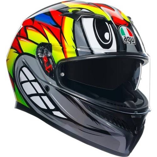 CASCO INTEGRALE AGV K3 E2206 MPLK BIRDY 2.0 GREY YELLOW RED | AGV