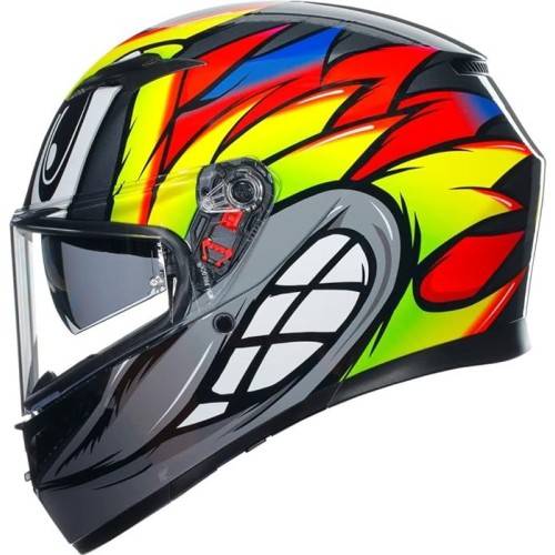 CASCO INTEGRALE AGV K3 E2206 MPLK BIRDY 2.0 GREY YELLOW RED | AGV