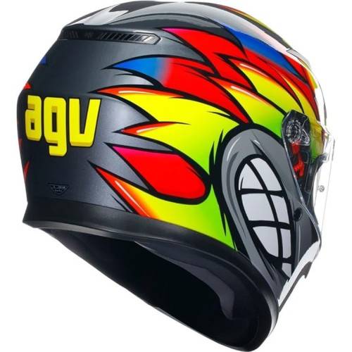 CASCO INTEGRALE AGV K3 E2206 MPLK BIRDY 2.0 GREY YELLOW RED | AGV