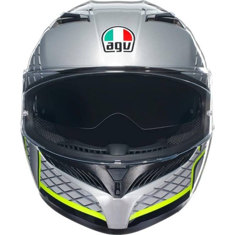 CASCO INTEGRALE AGV K3 E2206 MPLK FORTIFY GREY BLACK YELLOW FLUO | AGV