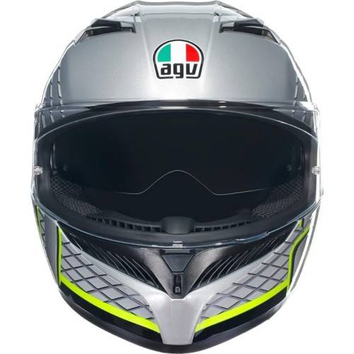 CASCO INTEGRALE AGV K3 E2206 MPLK FORTIFY GREY BLACK YELLOW FLUO | AGV