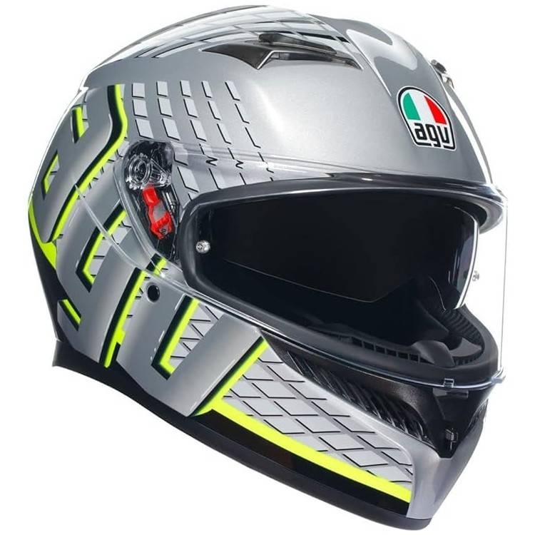 CASCO INTEGRALE AGV K3 E2206 MPLK FORTIFY GREY BLACK YELLOW FLUO | AGV