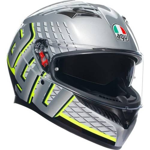 CASCO INTEGRALE AGV K3 E2206 MPLK FORTIFY GREY BLACK YELLOW FLUO | AGV