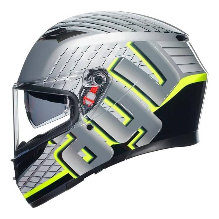CASCO INTEGRALE AGV K3 E2206 MPLK FORTIFY GREY BLACK YELLOW FLUO | AGV