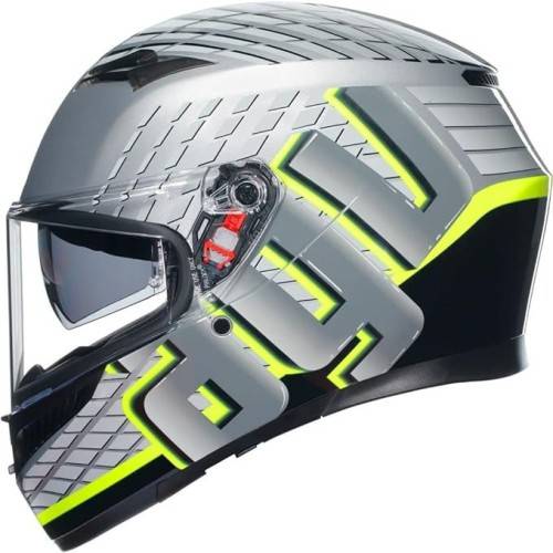 CASCO INTEGRALE AGV K3 E2206 MPLK FORTIFY GREY BLACK YELLOW FLUO | AGV