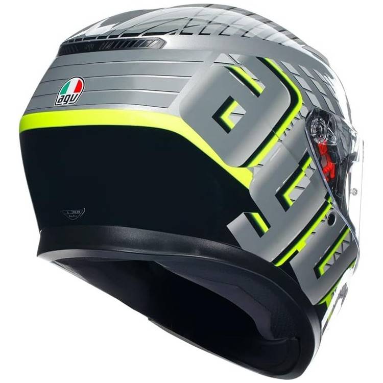 CASCO INTEGRALE AGV K3 E2206 MPLK FORTIFY GREY BLACK YELLOW FLUO | AGV