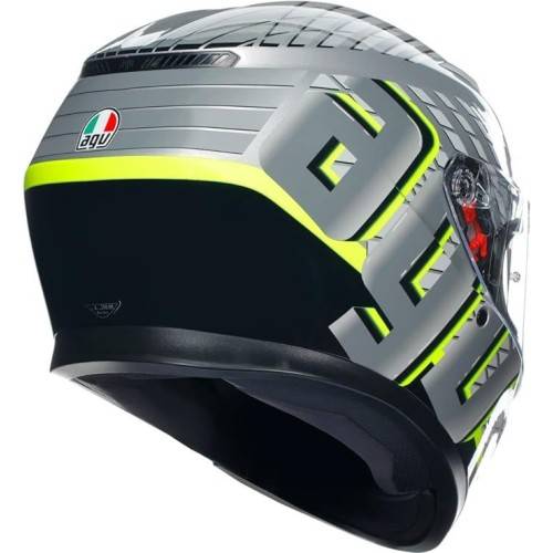 CASCO INTEGRALE AGV K3 E2206 MPLK FORTIFY GREY BLACK YELLOW FLUO | AGV