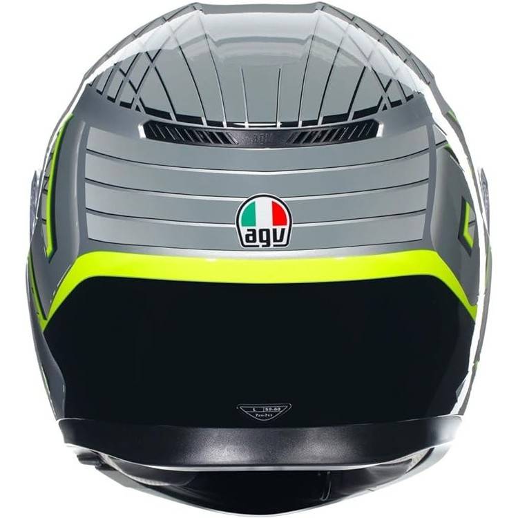 CASCO INTEGRALE AGV K3 E2206 MPLK FORTIFY GREY BLACK YELLOW FLUO | AGV