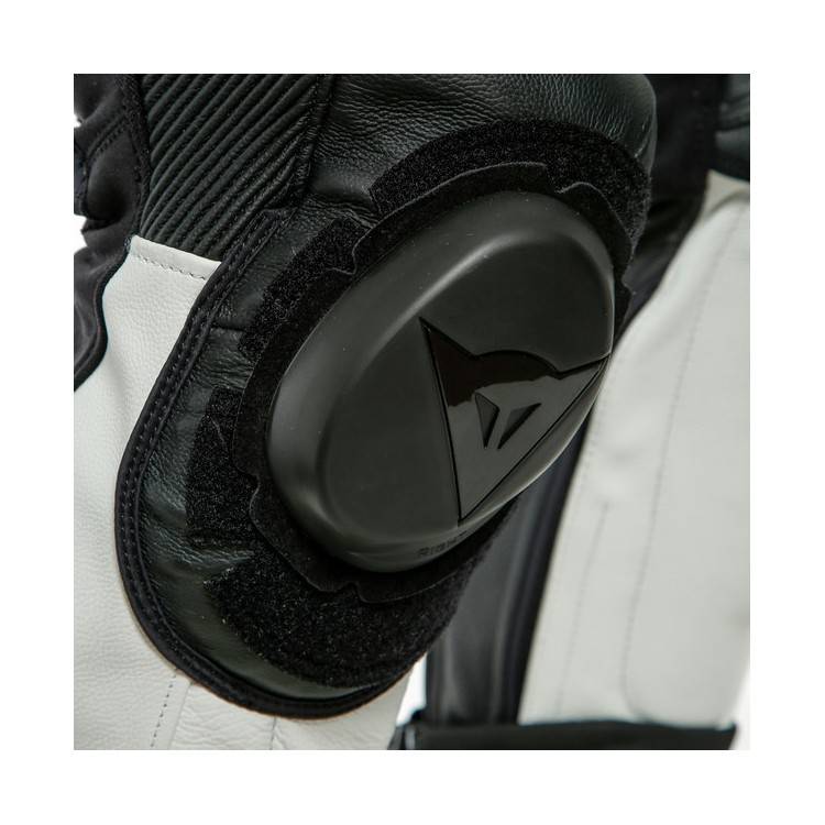 TUTA LAGUNA SECA 5 1PC LEATHER SUIT PERFORMANCE WHITE BLACK | DAINESE