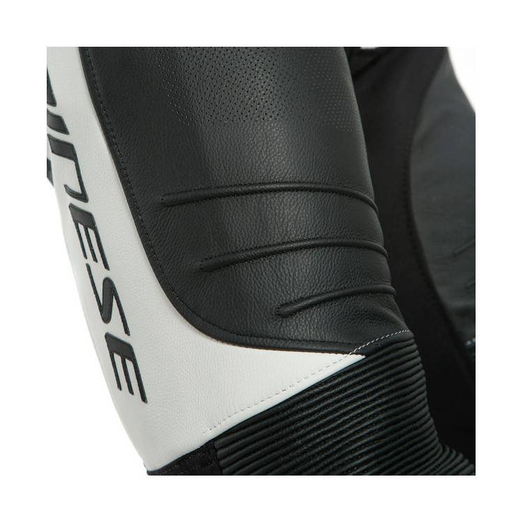 TUTA LAGUNA SECA 5 1PC LEATHER SUIT PERFORMANCE WHITE BLACK | DAINESE