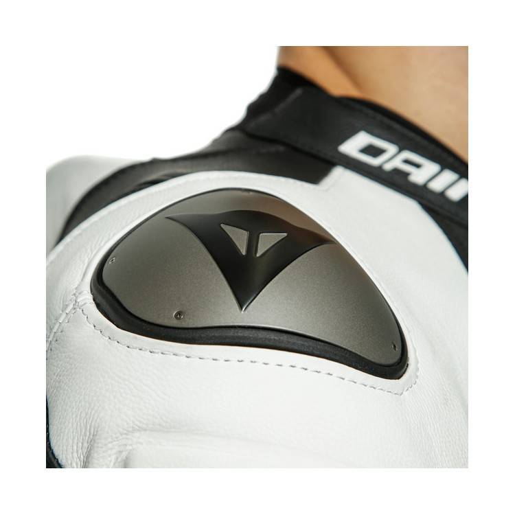 TUTA LAGUNA SECA 5 1PC LEATHER SUIT PERFORMANCE WHITE BLACK | DAINESE