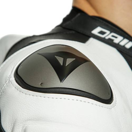 TUTA LAGUNA SECA 5 1PC LEATHER SUIT PERFORMANCE WHITE BLACK | DAINESE