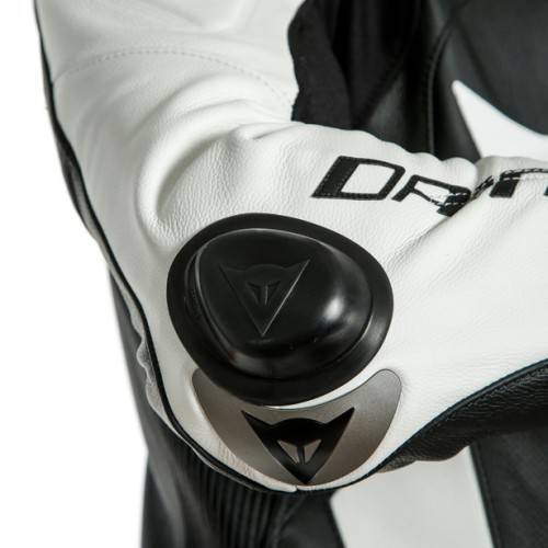 TUTA LAGUNA SECA 5 1PC LEATHER SUIT PERFORMANCE WHITE BLACK | DAINESE