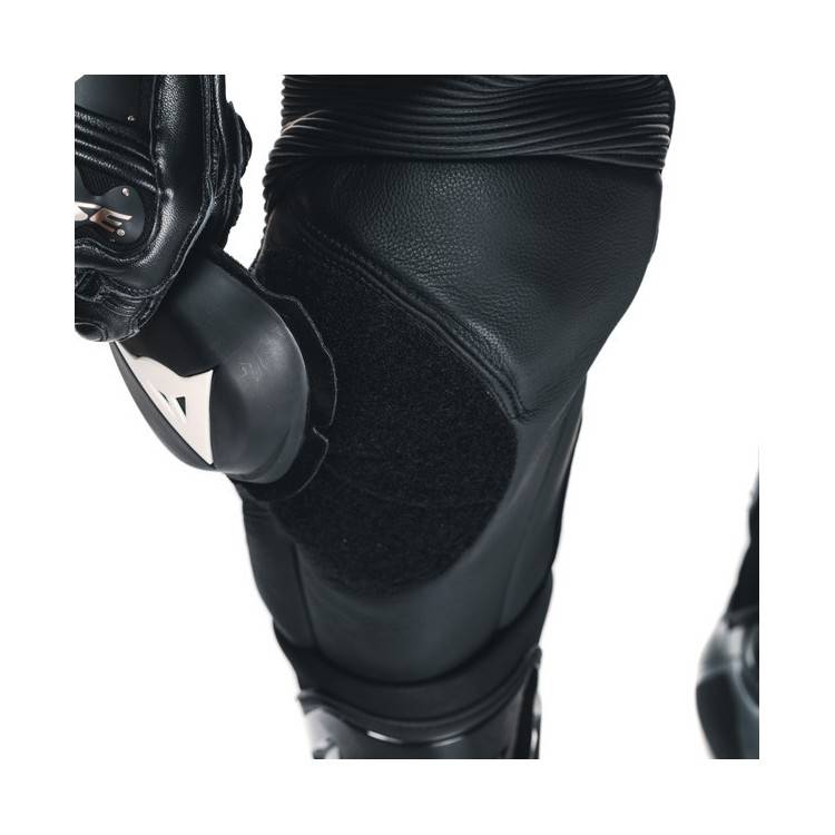 TUTA LAGUNA SECA 5 2PCS PELLE  PERF BLACK BLACK WHITE MAN | DAINESE