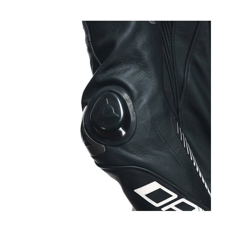 TUTA LAGUNA SECA 5 2PCS PELLE  PERF BLACK BLACK WHITE MAN | DAINESE