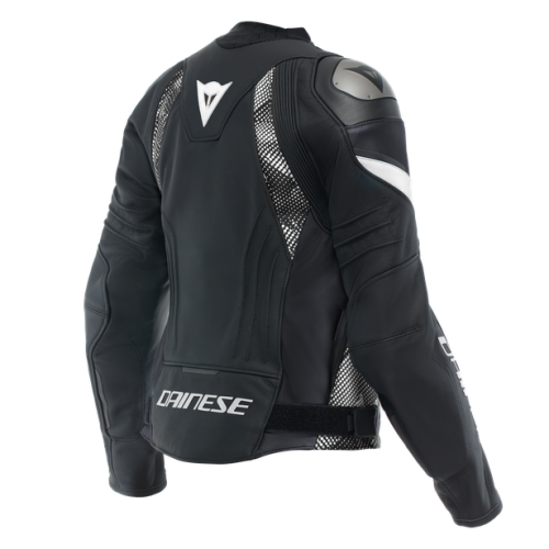 GIACCA AVRO 5 LEATHER JACKET WMN BLACK BLACK WHITE | DAINESE